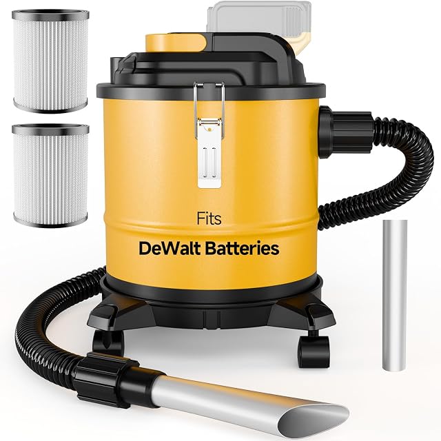 ApexPower cordless ash vacuum for DEWALT 20V battery with HEPA filters
