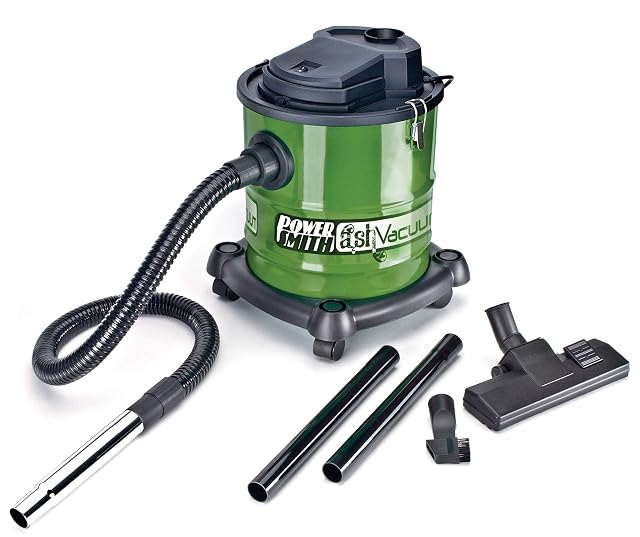 PowerSmith PAVC101 10 amp ash vacuum with metal canister and casters