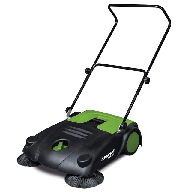 Cleancraft HKM 700 manual sweeper with tandem roller system and 20 litre hopper, product photograph
