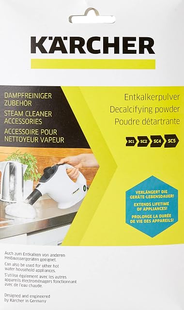 Kärcher descaling powder for steam cleaners, product photograph