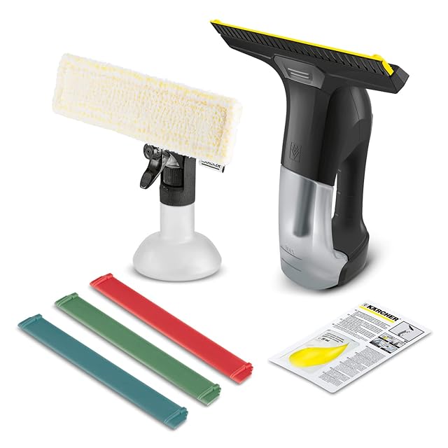 Kärcher WV 6 Plus Multi Black Edition window vacuum with battery display, product photograph