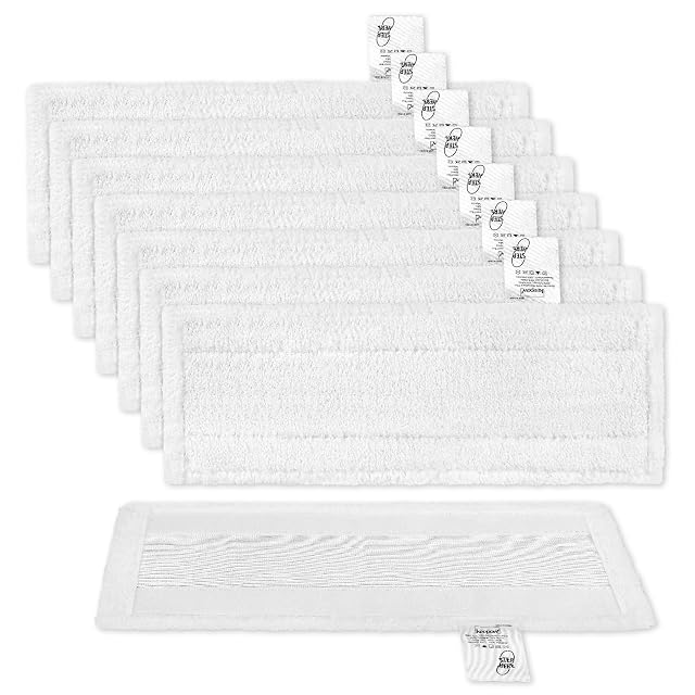 KEEPOW eight-piece microfibre cloth set for Kärcher steam cleaners, product photograph
