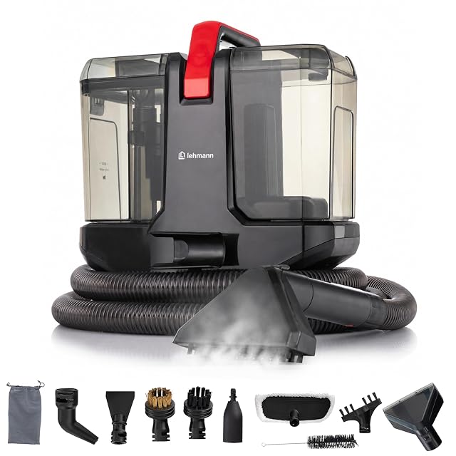 Lehmann SteamWash 1800 spray extraction and steam cleaner for upholstery, product photograph