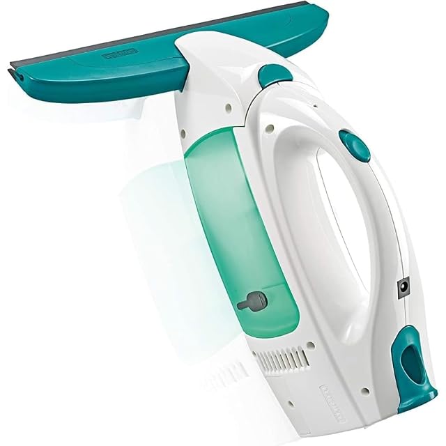 Leifheit Dry & Clean cordless window vacuum with 360 degree head, product photograph