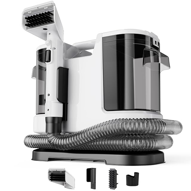 Mamowla upholstery cleaner with 1.4 m hose for spray extraction, product photograph