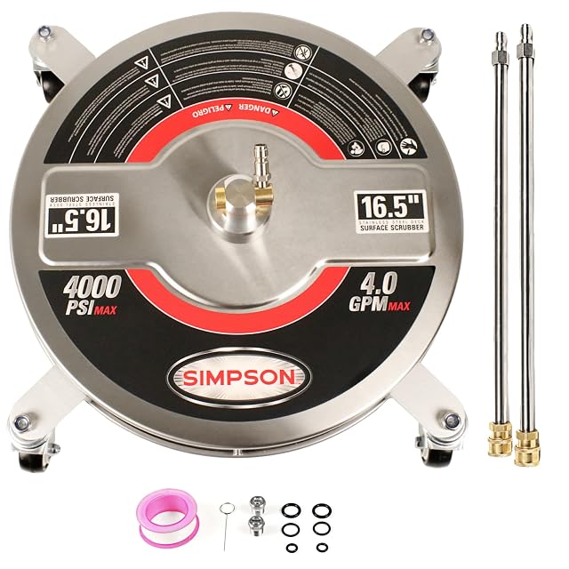 Simpson 16.5 inch stainless steel pressure washer surface cleaner
