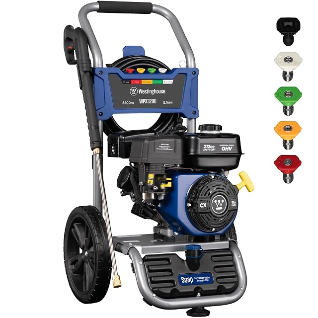 Westinghouse WPX3200 gas pressure washer with onboard soap tank