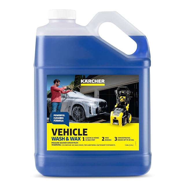 Karcher Vehicle Wash and Wax pressure washer detergent concentrate bottle
