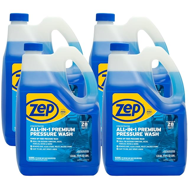 Zep All-In-1 Pressure Wash Cleaner concentrate case of four bottles
