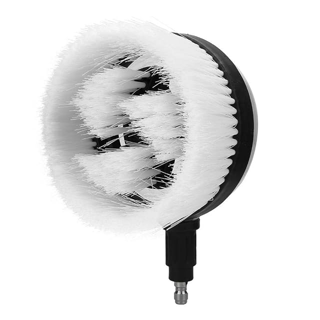 Hyuduo white rotating pressure washer brush with soft surface for painted vehicles