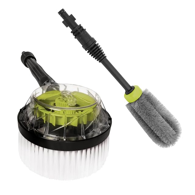 Sun Joe SPX-CCK car care accessory kit with rotary wash brush and wheel rim brush