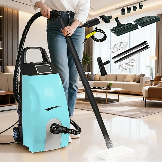 HJGJYWLQ 2500W high pressure steam cleaner with 3.5 liter tank and mop