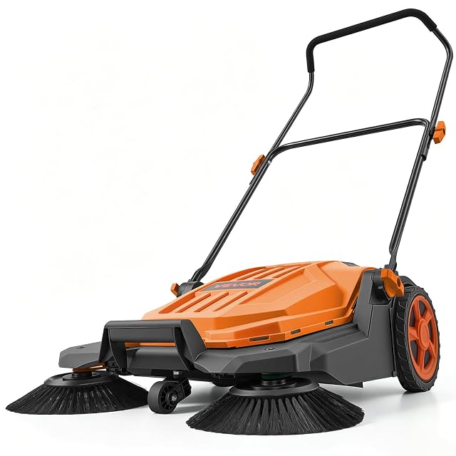 VEVOR Manual Sweeper 650 mm push sweeper, product photograph