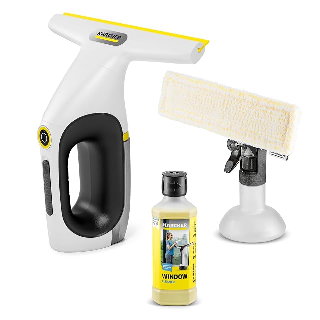 Karcher WV 2 Universal cordless window vacuum squeegee with spray bottle and USB-C cable